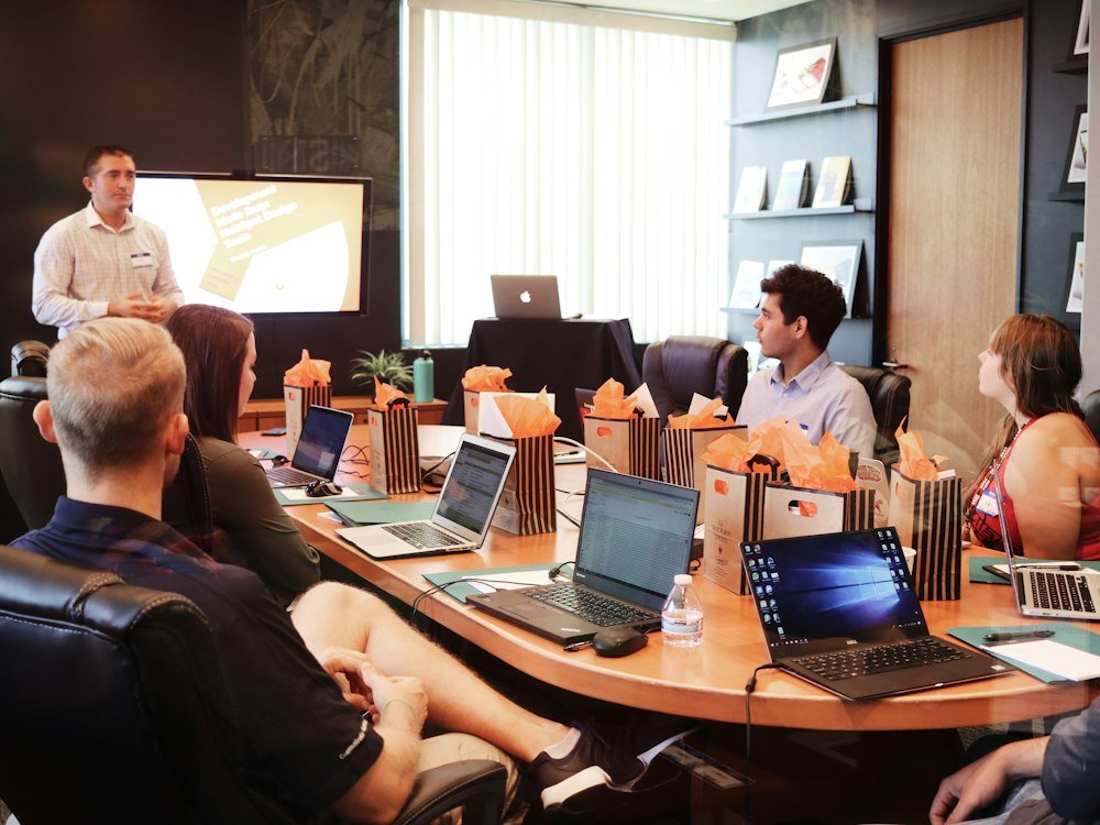 Professionals in a training session